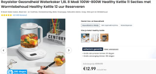 Royalstar Waterkoker 1,8L voor €12,99 bij Ochama