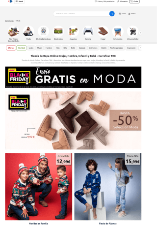 Pre Black Envío Gratis Moda en Carrefour hasta 2 de diciembre