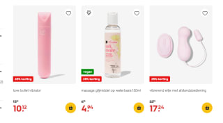 25% korting op vibrators en andere intiem items bij de Hema