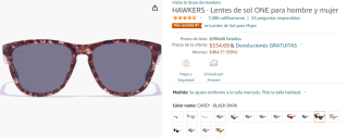 Hawkers One TR90 a $335 en Amazon