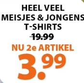 Kids t-shirts & polo's: 2e voor €3,99 bij terStal