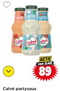 Alle Calve party sauzen voor €0,89 bij Dirk