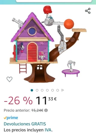 Mattel Disney 101 Dalmatian Street Casita del árbol de Dylan con accesorios por 10,65€.