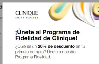 -20% en primera compra por inscribirte en Clinique.