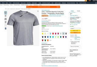 Camiseta Deportiva JOMA Combi M/C Hombre por solo 4,99€