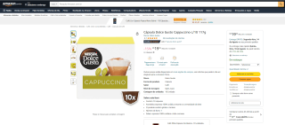 Café em Cápsula da Dolce Gusto Cappuccino - 2 Unidades com 10 Capsulas cada - R$ 39,98