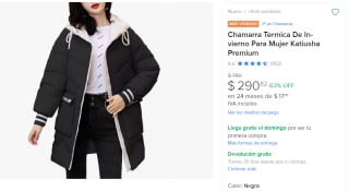 Chamarra Termica Katiusha Premium por $291 | Descuento Mercado Libre