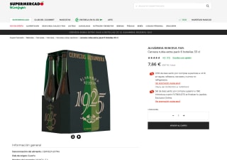 36 Cerveza rubia extra ALHAMBRA RESERVA 1925 6x pack 6 botellas 33 cl por 32,73€