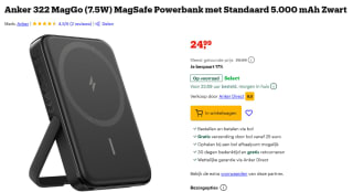 Anker 322 MagGo Power Bank 5000mAh 7.5W voor €24,99 bij Bol