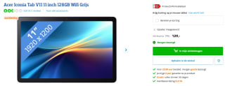 Acer Iconia V11-11-83VS Grijs voor €129 bij Coolblue