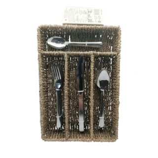 Cubertero de Rattan + Cubertería Carrefour Home de 60 piezas por 15,99€