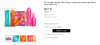 Kit Durex Conejito vibrador Vibe & Tease + Lubricante de base agua Efecto calor + Efecto frío por 42,99€