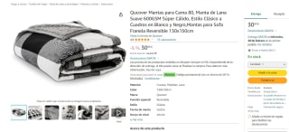 Qucover Mantas para Cama Reversible 130x150cm por 15.49€