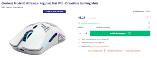 Glorious PC Gaming Race Model O Wireless Wit voor €45,24 bij Azerty