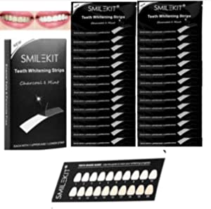 Tiras Blanqueadoras Dientes (tiras carbón activo) 56 Tiras 28 Paquetes Tratamiento completo Blanqueador de Dientes por 8.10€