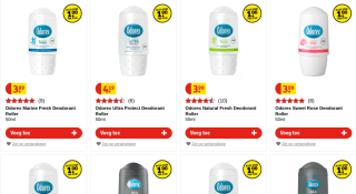 Odorex Deoroller voor €1 Kruidvat