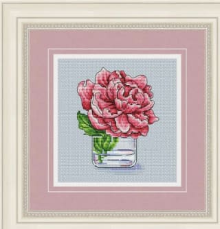 Kit completo de ponto de cdruz flores por 2,33€