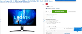 Lenovo Legion Y25-30 Gaming monitor voor €173,34 bij MaxICT