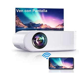 Proyector WiFi YABER Min Portatil 8500 Lúmenes 1080P por solo 41,90€