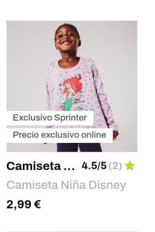 Recopilación marca Disney desde 1,99€ en Sprinter