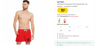 El Sparenal heren zwembroek voor €1,99 bij Sport-korting.
