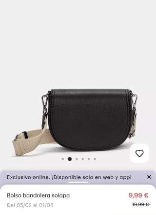 Bolso Bandolera con solapa por 9,99€.