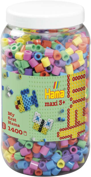 Hama Ton Maxi Beads 1400 Kralen Mix voor €10,80 bij Amazon