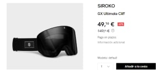 Gafas de Esqui SIROKO GX Ultimate Cliff por 49.16€