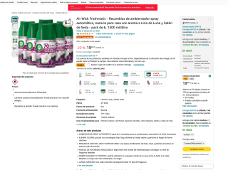 6 unidades Air Wick Flor de Lirio y Satén de Seda por solo 15,87€
