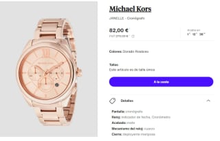 Reloj Cronografo para Mujer Michael Kors JANELLE por 73.8€