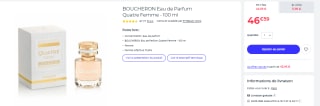 BOUCHERON Eau de Parfum Quatre Femme - 100 ml à 46,59€