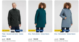 ANWB kortingscode voor 20% extra korting op Human Nature kleding en schoenen