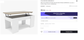 Mesa de Centro Elevable MC4 por 28.37€