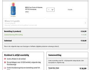 Alle zonbescherming 60% kassa korting bij Kruidvat
