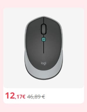 Marca Logitech, ratón inalámbrico modelo M380 por 12,17€