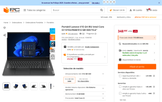 Lenovo portátil V15 G4 IRU por 348€
