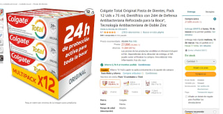 Pack x12 Colgate Total Original Pasta de Dientes 75ml por 14.49€