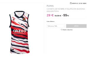 Camiseta Puma de la 2ª Equipacion del Cazoo Baskonia por 29€