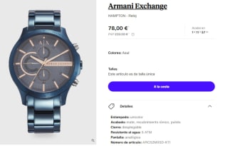 Reloj para Hombre Armani Exchange HAMPTON por 78€