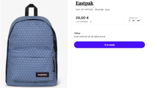 Mochila Eastpak Out Of Office de 27L por 28€