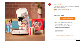 Limited edition Philips Senseo x Blond Amsterdam Koffiepadmachine + 2 gratis Blond koffiekopjes voor €79,99 bij Blokker