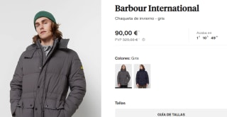 Cazadora de invierno Barbour International por 90€