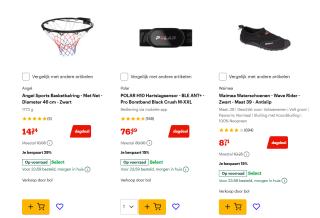 Tot 30% korting op geselecteerde sportartikelen bij Bol
