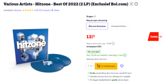 Various Artists - Vinyl Hitzone-Best 0f 2022 BOL.com Exclusive Edition voor €13,12