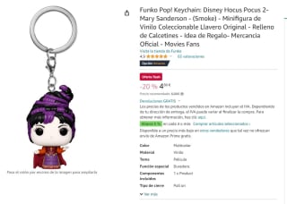 Llavero Funko Pop Keychain: Disney Hocus Pocus 2- Mary Sanderson - (Smoke) por 4,80€