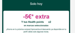 5€ descuento en compra superior a 65€