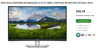 Dell S3221QSA monitor voor €255,10 bij Twaiko