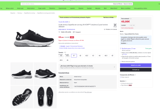 Zapatillas Under Armour de running UA HOVR Turbulence 2 Hombre por 45€