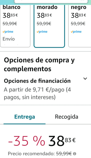 JBL Auriculares Tune Inalámbricos por 38,83€.