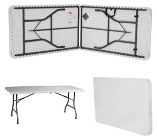 Mesa Plegable Portafolio Plastico 1.80M por $759 en Elektra